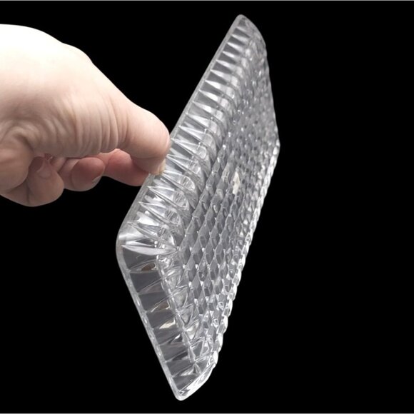 Vintage Violetta Handcut Clear Lead Crystal Vanity Tray Poland Art Deco - Picture 5 of 6